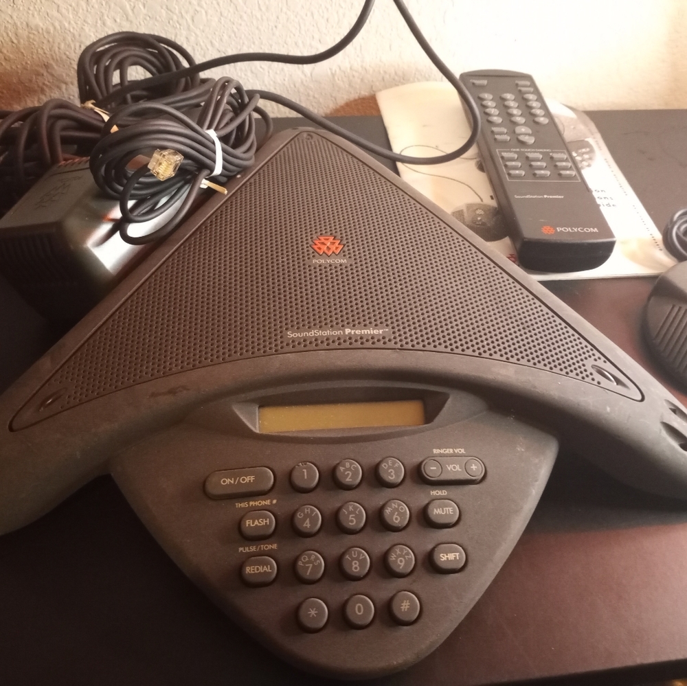 Polycom SoundStation 2 Corded Conference Phone - Black